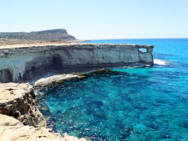 kayalık sahil peyzaj Akdeniz deniz Kıbrıs Adası 