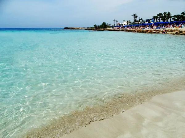 Spiaggia costa paesaggio Mar Mediterraneo Cipro Isola — Foto Stock