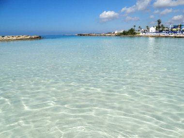 plaj sahil peyzaj Akdeniz deniz Kıbrıs Adası 