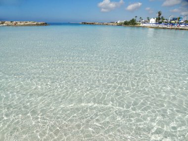 plaj sahil peyzaj Akdeniz deniz Kıbrıs Adası 