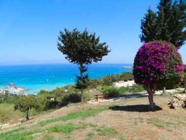 kayalık sahil peyzaj Akdeniz deniz Kıbrıs Adası 