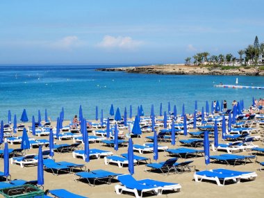 plaj sahil peyzaj Akdeniz deniz Kıbrıs Adası 