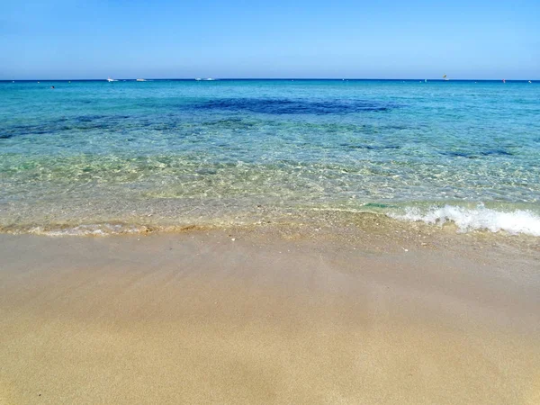 Beach coast landscape mediterranean sea Cyprus island — Stock Photo, Image