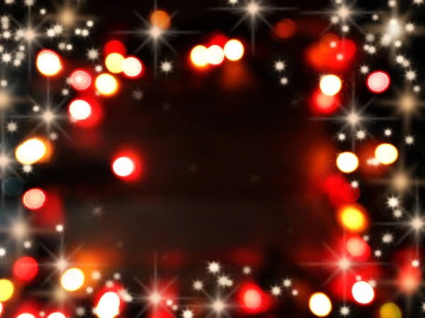 Fond abstrait doux flou lumières de Noël guirlande — Photo
