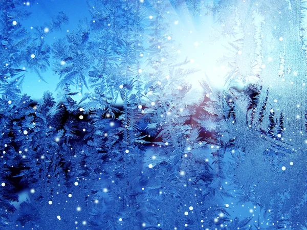 Flocos de neve padrão como fundo de textura de inverno — Fotografia de Stock