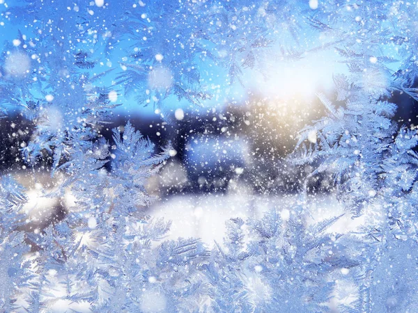 Flocos de neve padrão como fundo de textura de inverno — Fotografia de Stock