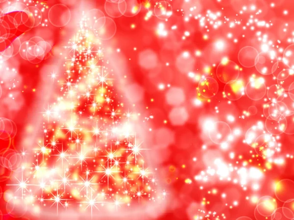 Christmas tree background with garland lights — Stock Photo, Image