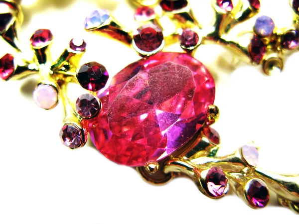 Жемчуг кристалл рубиновый бриллиант роскошь моды — стоковое фото