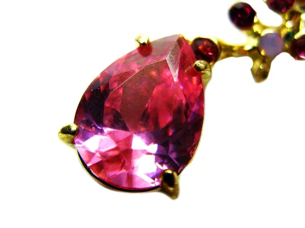 Pärla crystal ruby diamant juvel lyx mode — Stockfoto