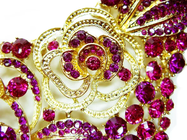 Parlak kristal broş lüks moda mücevher — Stok fotoğraf