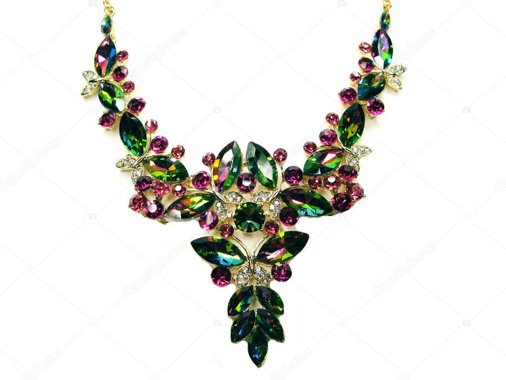 jewelry with bright crystals necklace luxury fashion