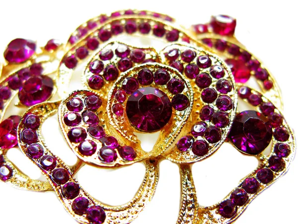 Parlak kristal broş lüks moda mücevher — Stok fotoğraf