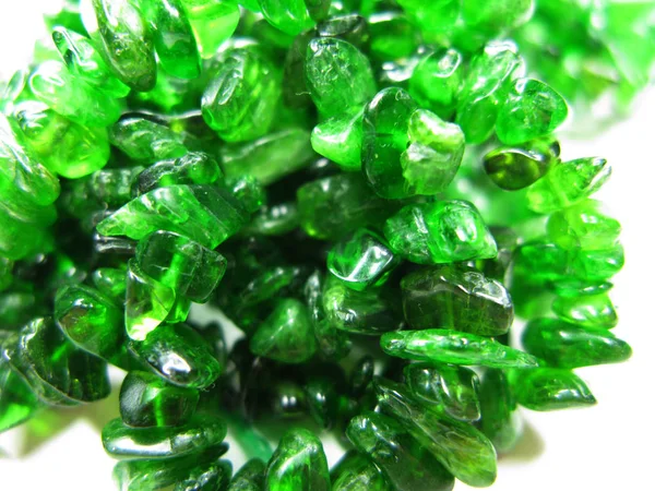 Chrome-diopside geode geological crystals — Stock Photo, Image