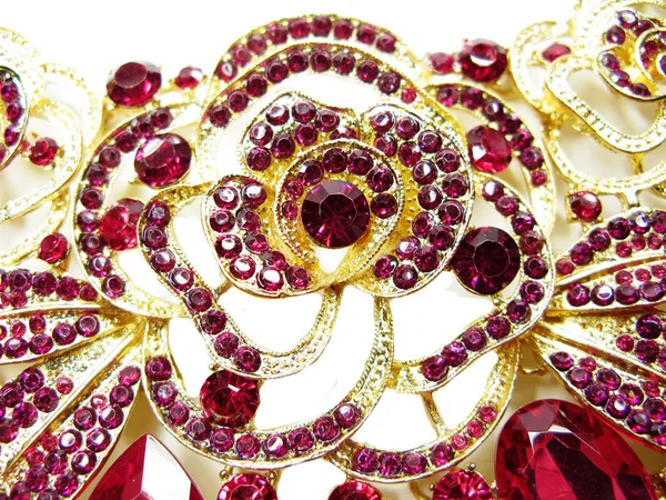 Joyas con cristales brillantes broche moda de lujo — Foto de Stock