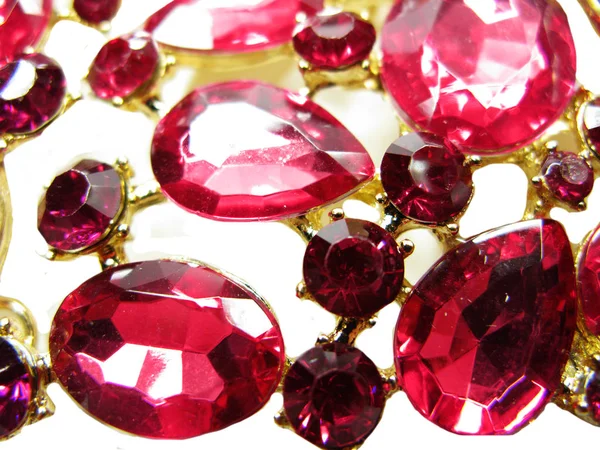Rubin Edelstein Kristalle Saphir Diamanten Juwel — Stockfoto