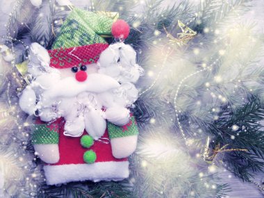 mutlu Noel çelenk ışıkları Noel zemin üzerine