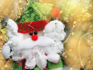 mutlu Noel çelenk ışıkları Noel zemin üzerine