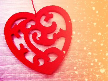 Sevgililer günü aşk tatil kavramı kalpler eski ahşap backgr