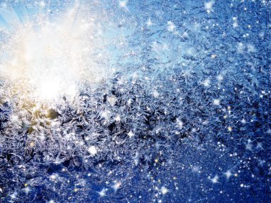 kar ve kar taneleri Noel ışıkları arka plan