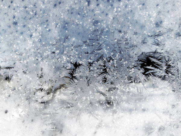 Снежинки как фон зимней текстуры
