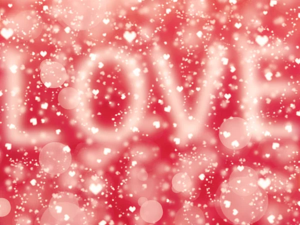 Love abstract background shiny hearts colorful blurs — стоковое фото