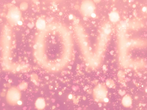 Love abstract background shiny hearts colorful blurs — Stock Photo, Image