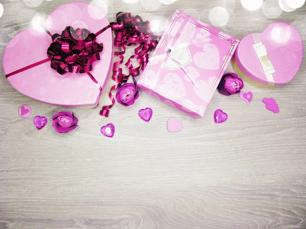 Серця і троянди квіти вітальна листівка День Святого Валентина любов священна — стокове фото