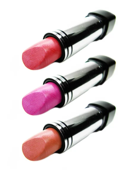Lipsticks group set cosmetic for makeup fashion style — Stock Photo, Image