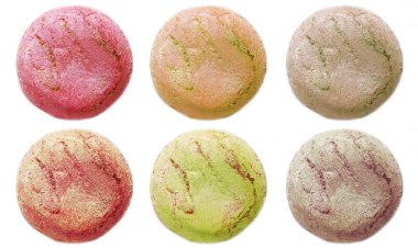 pembe göz gölgeler kozmetik makyaj paleti moda stil kümesi