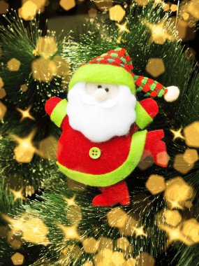 mutlu Noel Baba Noel arka plan kar ve kar taneleri ile