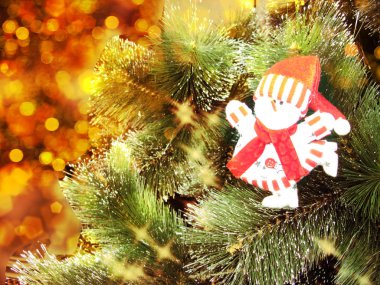 kar ve kar taneleri ile mutlu kardan adam Noel arka plan