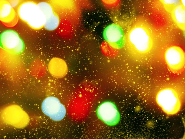 Niewyraźne streszczenie tło miękkie świąteczne, które świateł girlanda — Zdjęcie stockowe