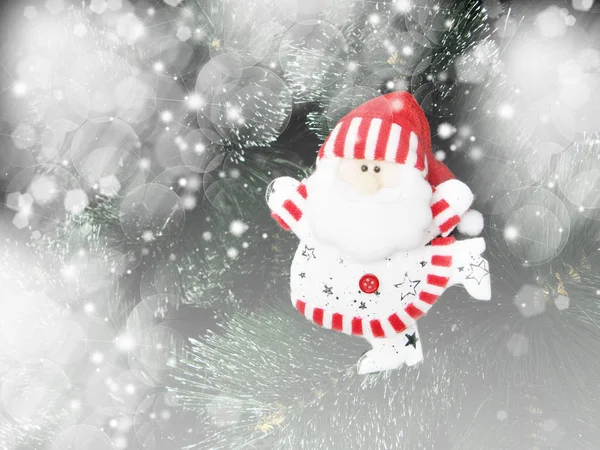 mutlu Noel Baba Noel arka plan kar ve kar taneleri ile