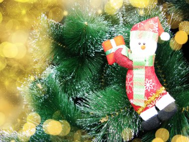 kar ve kar taneleri ile mutlu kardan adam Noel arka plan