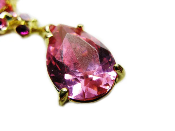 Gemme cristal rubis diamant bijoux mode luxe — Photo
