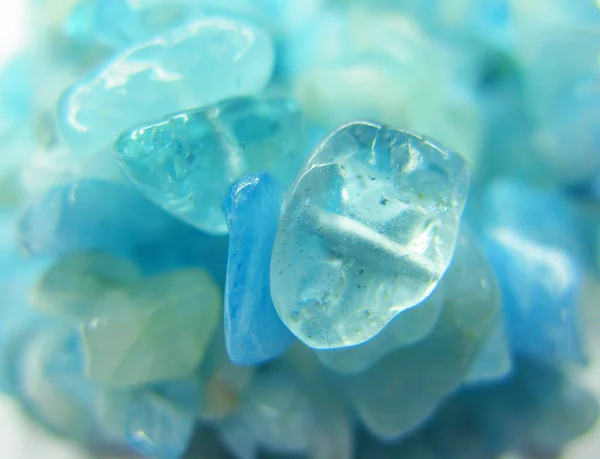 Aquamarine gem crystal quartz mineral geological background — Stock Photo, Image