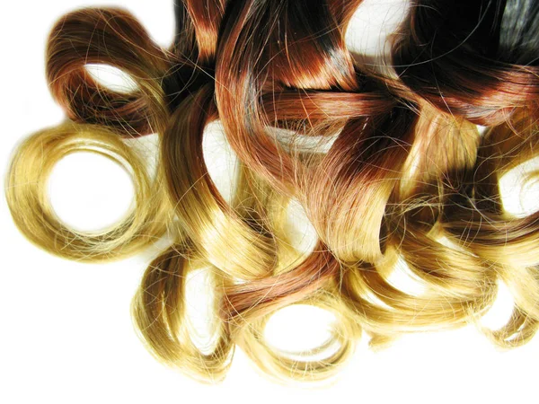 髪背景カーリー オンブル ファッション スタイル抽象的なテクスチャ — ストック写真