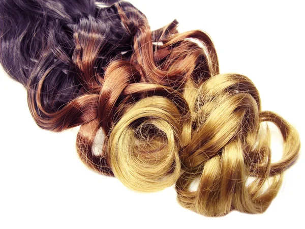 Cabelo fundo encaracolado ombre moda estilo abstrato textura — Fotografia de Stock