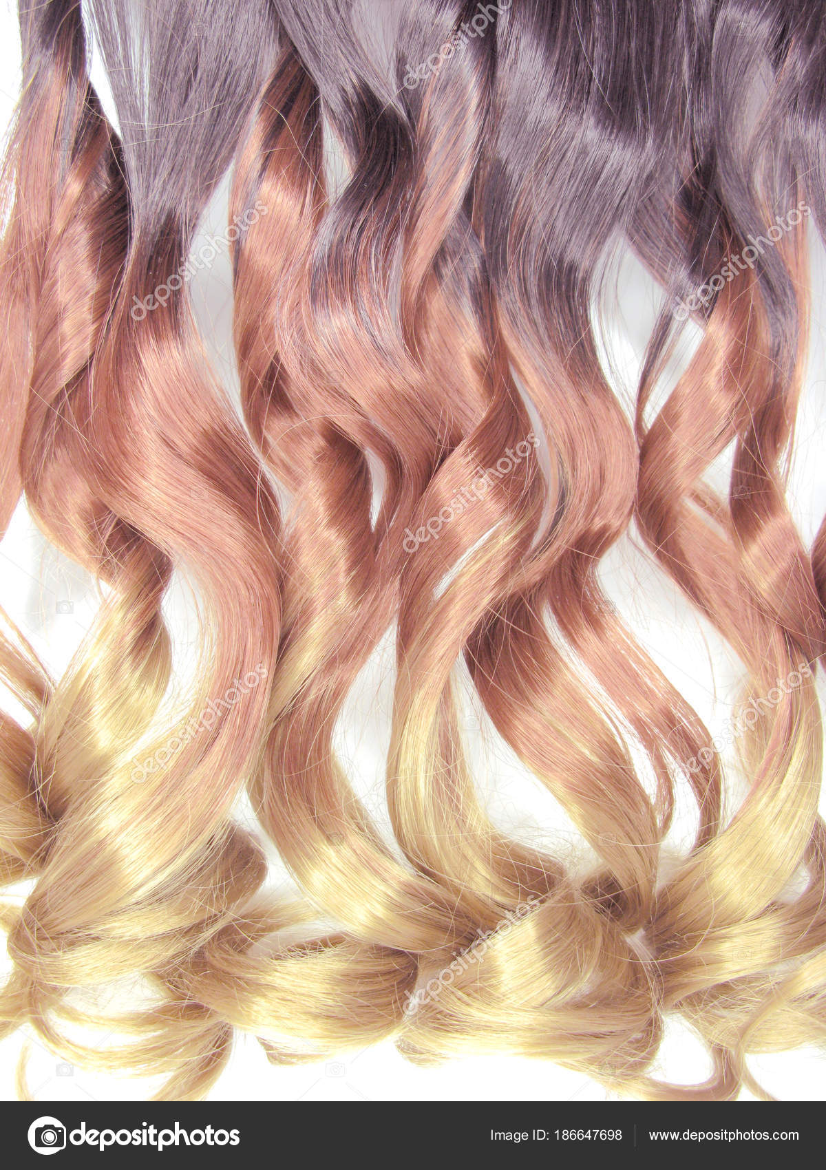Hair Background Curly Ombre Fashion Style Abstract Texture Stock