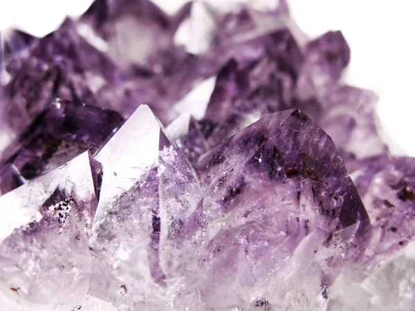 Amethyst drahokam crystal quartz minerální geologického podloží — Stock fotografie