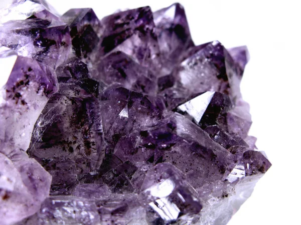 Amethyst drahokam crystal quartz minerální geologického podloží — Stock fotografie