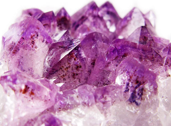 Amethyst drahokam crystal quartz minerální geologického podloží — Stock fotografie