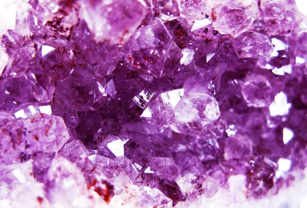 Amatista gema cristal cuarzo mineral fondo geológico —  Fotos de Stock