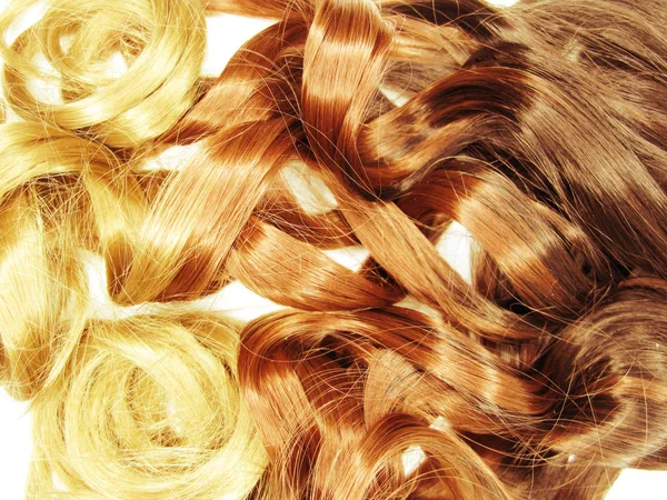 髪背景カーリー オンブル ファッション スタイル抽象的なテクスチャ — ストック写真