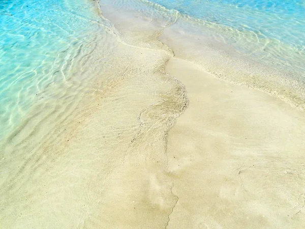 Textura da água areia praia verão férias fundo — Fotografia de Stock