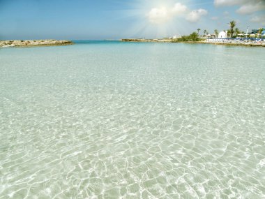 plaj sahil peyzaj Akdeniz deniz Kıbrıs Adası 