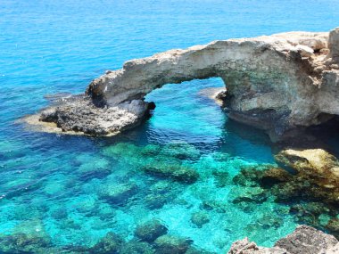 kayalık sahil peyzaj Akdeniz deniz Kıbrıs Adası kemer 