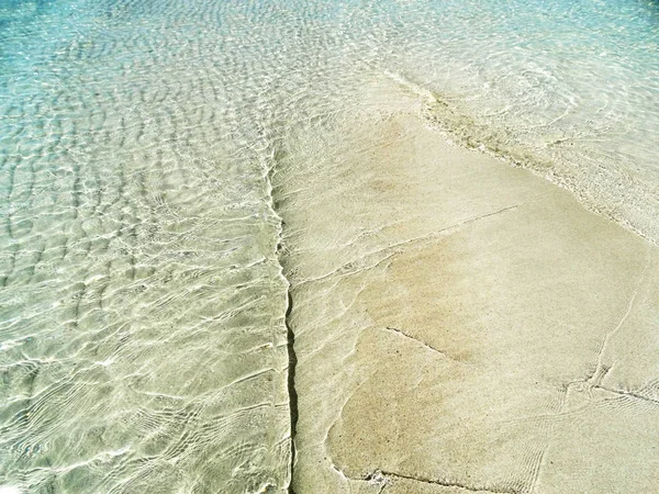 Textura da água areia praia verão férias fundo — Fotografia de Stock