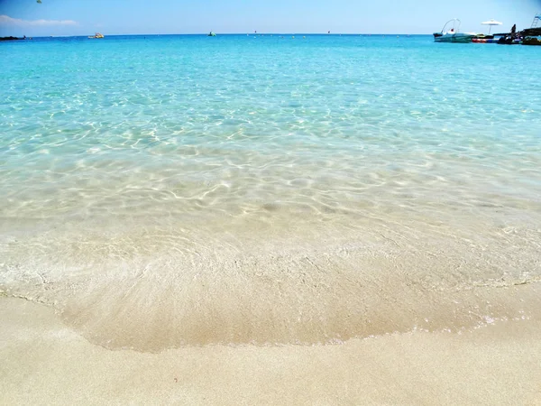 Beach coast landscape mediterranean sea Cyprus island — Stock Photo, Image