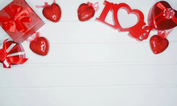 Gift Box harten decor voorliefde valentine's Day gift — Stockfoto
